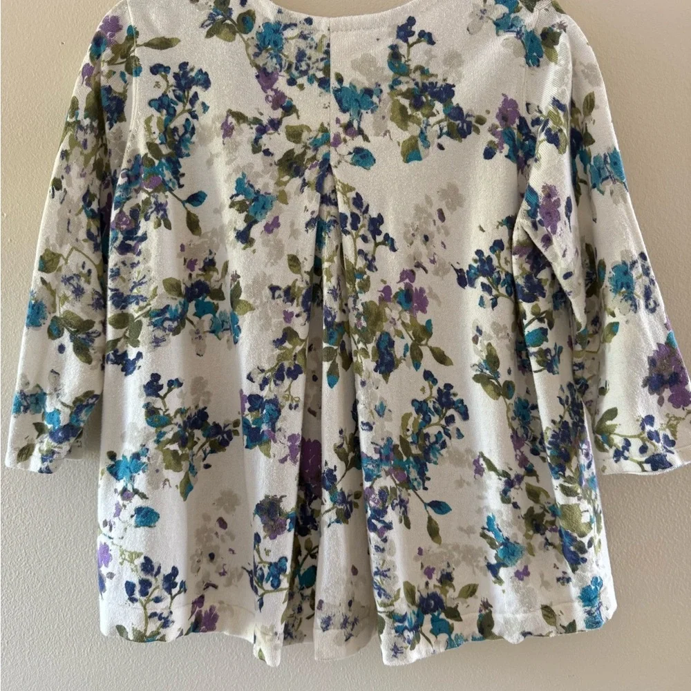 J. Jill Cream Boxy Buttoned Sweater - Picture 2 of 5